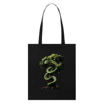 Arbre vert Python Serpents Amoureux Terrarium - Tote bag bio Stanley/Stella - noir - Devant