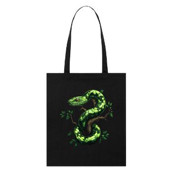 Arbre vert Python Serpents Amoureux Terrarium - Tote bag bio Stanley/Stella - noir - Devant
