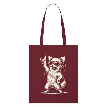 Drôle Heavy Metal Festival Chihuahua Chien - Tote bag bio Stanley/Stella - bordeaux - Devant