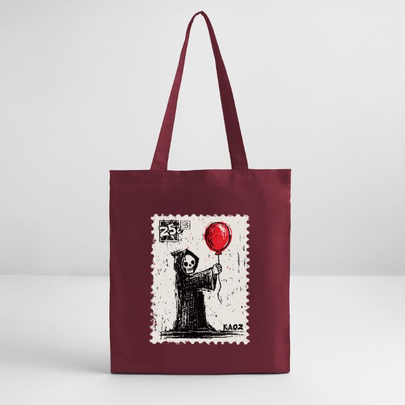 Timbre-poste design Grim Reaper avec ballon rouge Tote bag bio Stanley/Stella