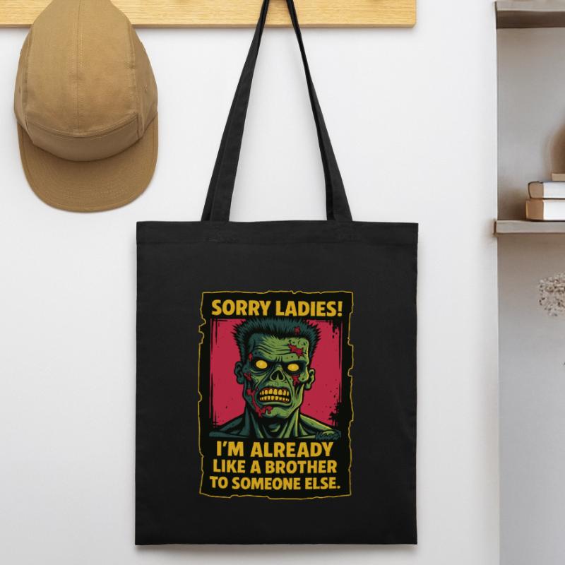 Zombie Spruch – Bin schon wie ein Bruder Stanley/Stella Bio-Stoffbeutel