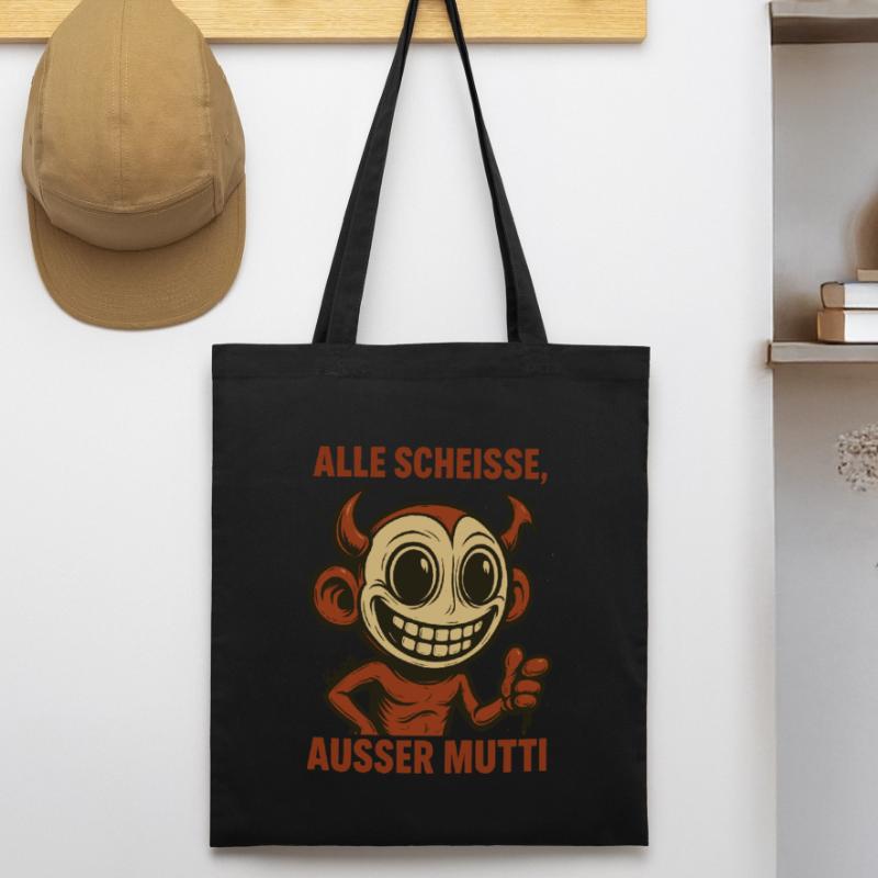 Grinsender Teufel mit Spruch über die gute Mutter Stanley/Stella Bio-Stoffbeutel