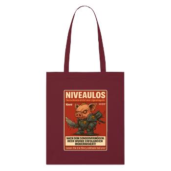 Combattre un cochon en armure sur un faux magazine - Tote bag bio Stanley/Stella - bordeaux - Devant