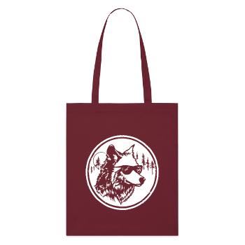 Wolf - Stanley/Stella Bio-Stoffbeutel - Burgunderrot - Vorne