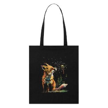 Funny Fox Fox Art Animal Nature Wildlife Animals - Stanley/Stella Organic Tote Bag - black - Front