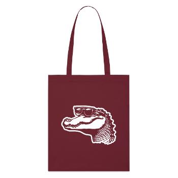 Crocodile Alligator - Stanley/Stella Organic Tote Bag - burgundy - Front