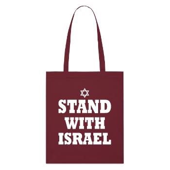 Stand with israel - Stanley/Stella Bio-Stoffbeutel - Burgunderrot - Vorne
