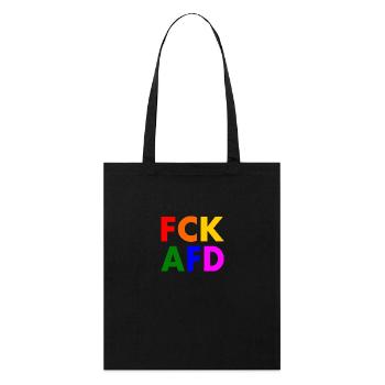 Fck afd - Stanley/Stella Bio-Stoffbeutel - Schwarz - Vorne