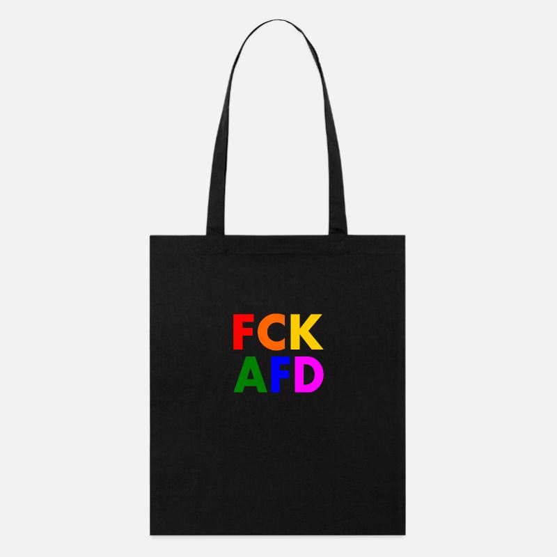 Fck afd - Stanley/Stella Bio-Stoffbeutel - Schwarz