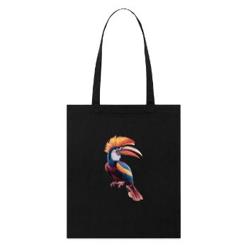 Vibrant Spectrum Finch - Stanley/Stella Organic Tote Bag - black - Front