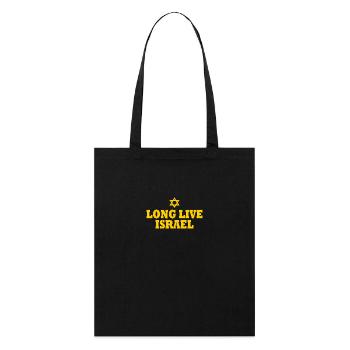 Long live israel - Stanley/Stella Organic Tote Bag - black - Front