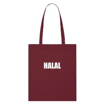 Halal - Stanley/Stella Bio-Stoffbeutel - Burgunderrot - Vorne