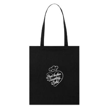 Brot Backen mit Sauerteig und Liebe - Stanley/Stella Bio-Stoffbeutel - Schwarz - Vorne