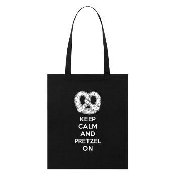 Dicton de bretzel Keep Calm Bretzels Boulangerie Boulanger - Tote bag bio Stanley/Stella - noir - Devant