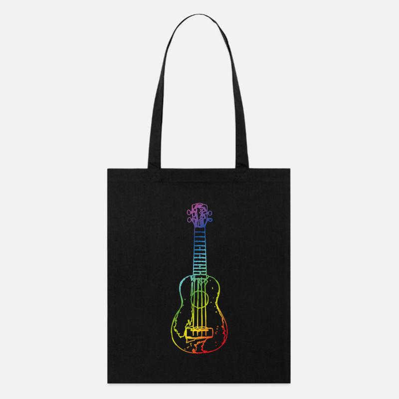 Ukulele im Vintage-Stil - Stanley/Stella Bio-Stoffbeutel - Schwarz