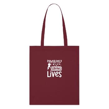 Pet rescue Pawsitively saving lives - Stanley/Stella Bio-Stoffbeutel - Burgunderrot - Vorne
