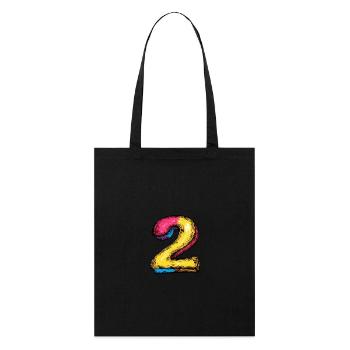 2 Number Comic - Stanley/Stella Organic Tote Bag - black - Front
