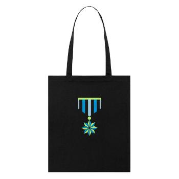 médaille / medal (3c) - Tote bag bio Stanley/Stella - noir - Devant