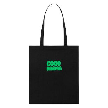 Good Karma Green - Stanley/Stella Bio-Stoffbeutel - Schwarz - Vorne