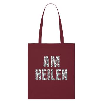 Am heilen - Shirt - Stanley/Stella Bio-Stoffbeutel - Burgunderrot - Vorne