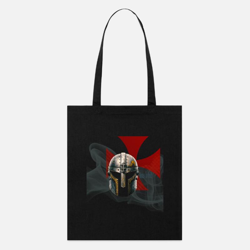 Casque médiéval des Templiers - Tote bag bio Stanley/Stella - noir