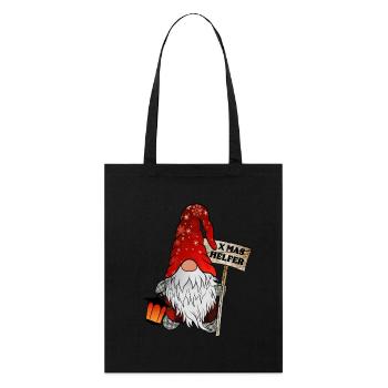 Helper Gnome Gnome de Noël - Tote bag bio Stanley/Stella - noir - Devant