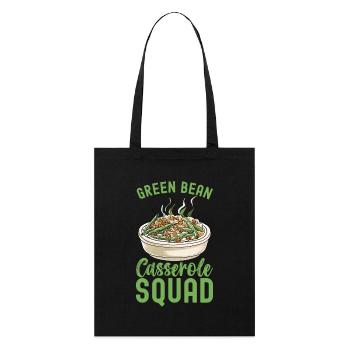 Casserole de haricots verts - Tote bag bio Stanley/Stella - noir - Devant