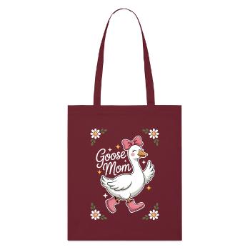 Gans Spruch Mama Gänse Lustiges Gans Geschenk - Stanley/Stella Bio-Stoffbeutel - Burgunderrot - Vorne