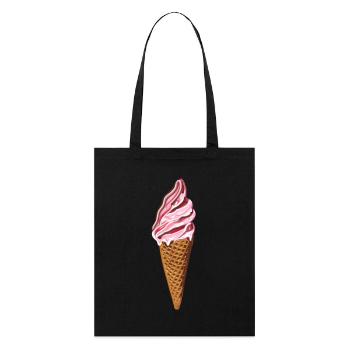 Cornet de glace - Tote bag bio Stanley/Stella - noir - Devant