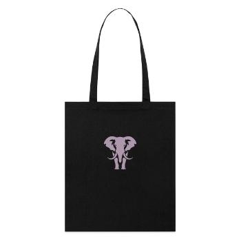 Silhouette d’éléphant Logo blanc - Tote bag bio Stanley/Stella - noir - Devant