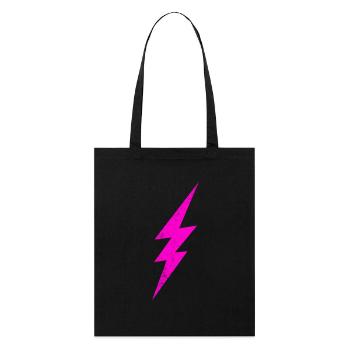 PURPLE ELECTRIC STORM - Stanley/Stella Bio-Stoffbeutel - Schwarz - Vorne