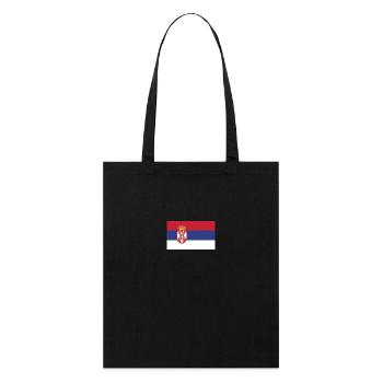 Drapeau de la Serbie - Tote bag bio Stanley/Stella - noir - Devant