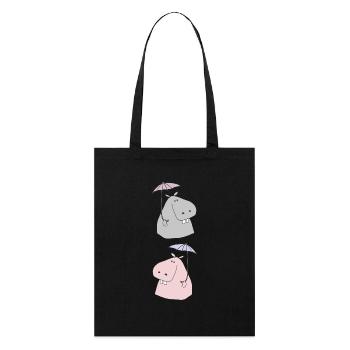 Mr. and Mrs. Nilpferd - Stanley/Stella Organic Tote Bag - black - Front