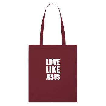 Love like jesus - Stanley/Stella Bio-Stoffbeutel - Burgunderrot - Vorne