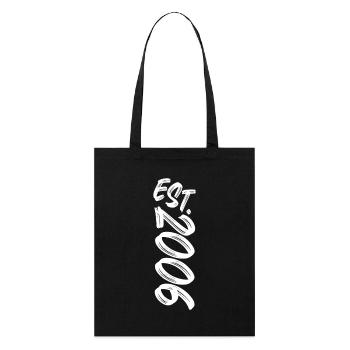 Est. 2006 - Established 2006 - Geburtstag Geschenk - Stanley/Stella Bio-Stoffbeutel - Schwarz - Vorne