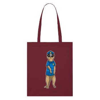 Policier Suricate Police des Lunettes de Soleil - Tote bag bio Stanley/Stella - bordeaux - Devant