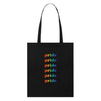 Pride Rainbow Colors - Stanley/Stella Organic Tote Bag - black - Front