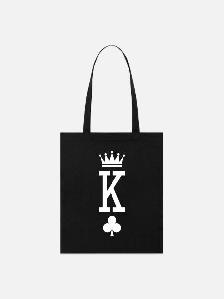 King of Cards (dark) - Stanley/Stella Organic Tote Bag - black