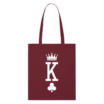Roi des cartes (sombre) - Tote bag bio Stanley/Stella - bordeaux - Devant