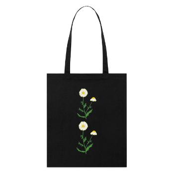 camomille - Tote bag bio Stanley/Stella - noir - Devant