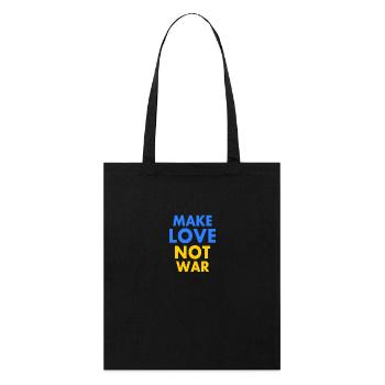 Make love not war - Tote bag bio Stanley/Stella - noir - Devant