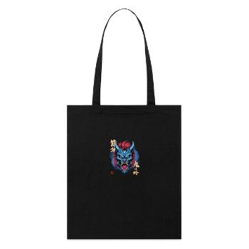 Oni bleu yéti - Tote bag bio Stanley/Stella - noir - Devant