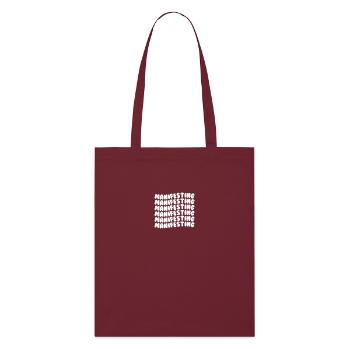 Manifester le blanc - Tote bag bio Stanley/Stella - bordeaux - Devant