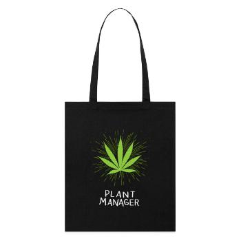 Plant Manager Cannabis Marijuana THC CBD Weed Hemp - Stanley/Stella Organic Tote Bag - black - Front