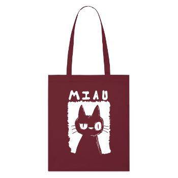 Miaou - Tote bag bio Stanley/Stella - bordeaux - Devant