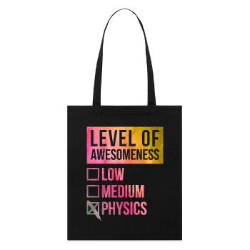Physics - Stanley/Stella Organic Tote Bag - black - Front