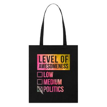 politique - Tote bag bio Stanley/Stella - noir - Devant