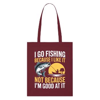 Citation de la pêche : Sac de soleil - Tote bag bio Stanley/Stella - bordeaux - Devant