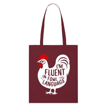Je parle couramment la langue des avieuses. Drôle, spirituel. - Tote bag bio Stanley/Stella - bordeaux - Devant