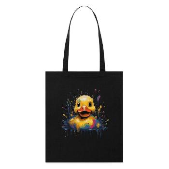Canard en plastique - Tote bag bio Stanley/Stella - noir - Devant